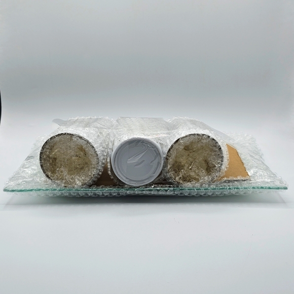 Winter Theme Candle Holder Set - Tea Lights, Glass Tray, Decorative Stones - Picture 4 of 5